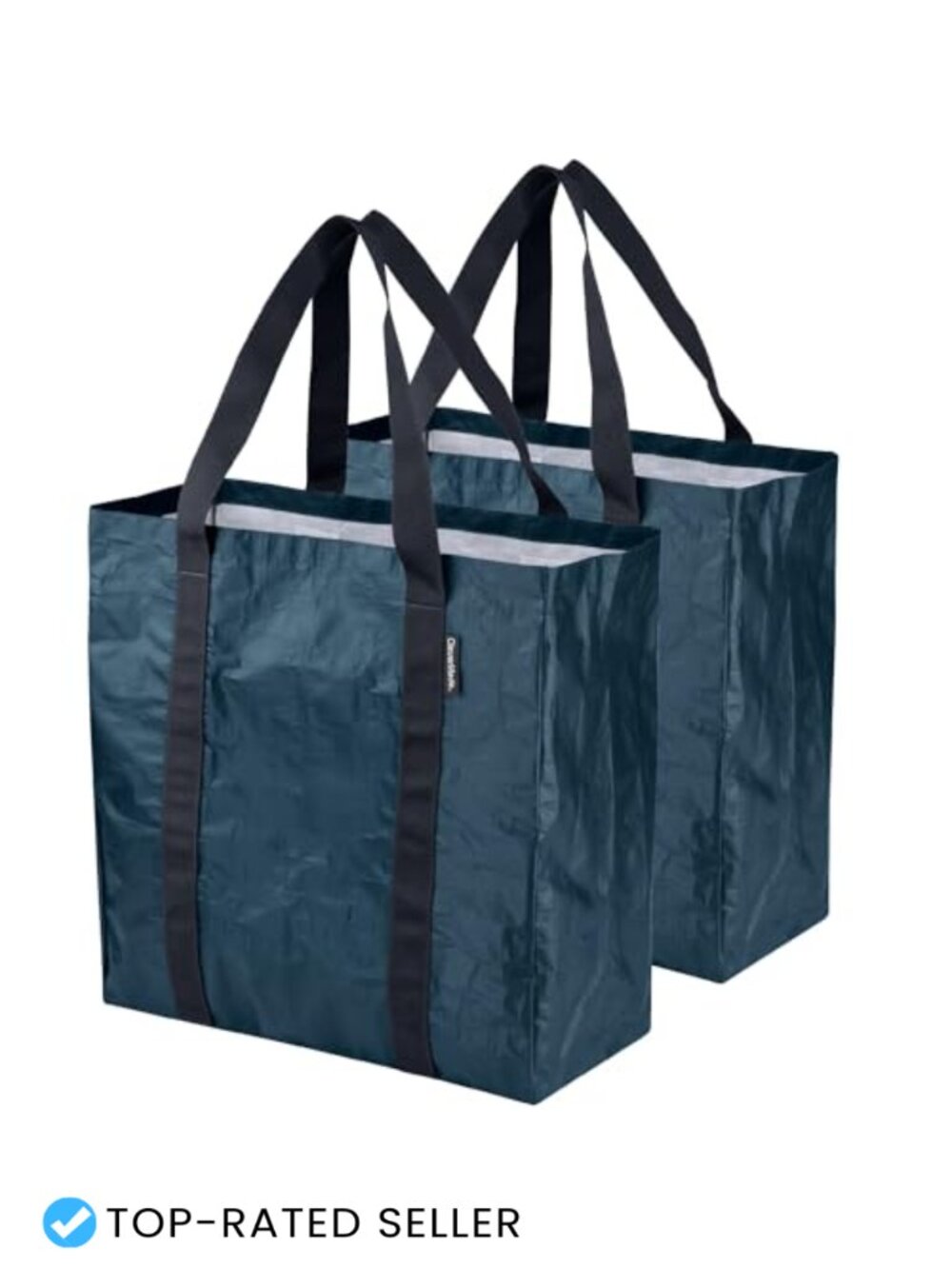 Structured Open-Top Storage Tote 42L Foldable Polypropylene 2-Pack